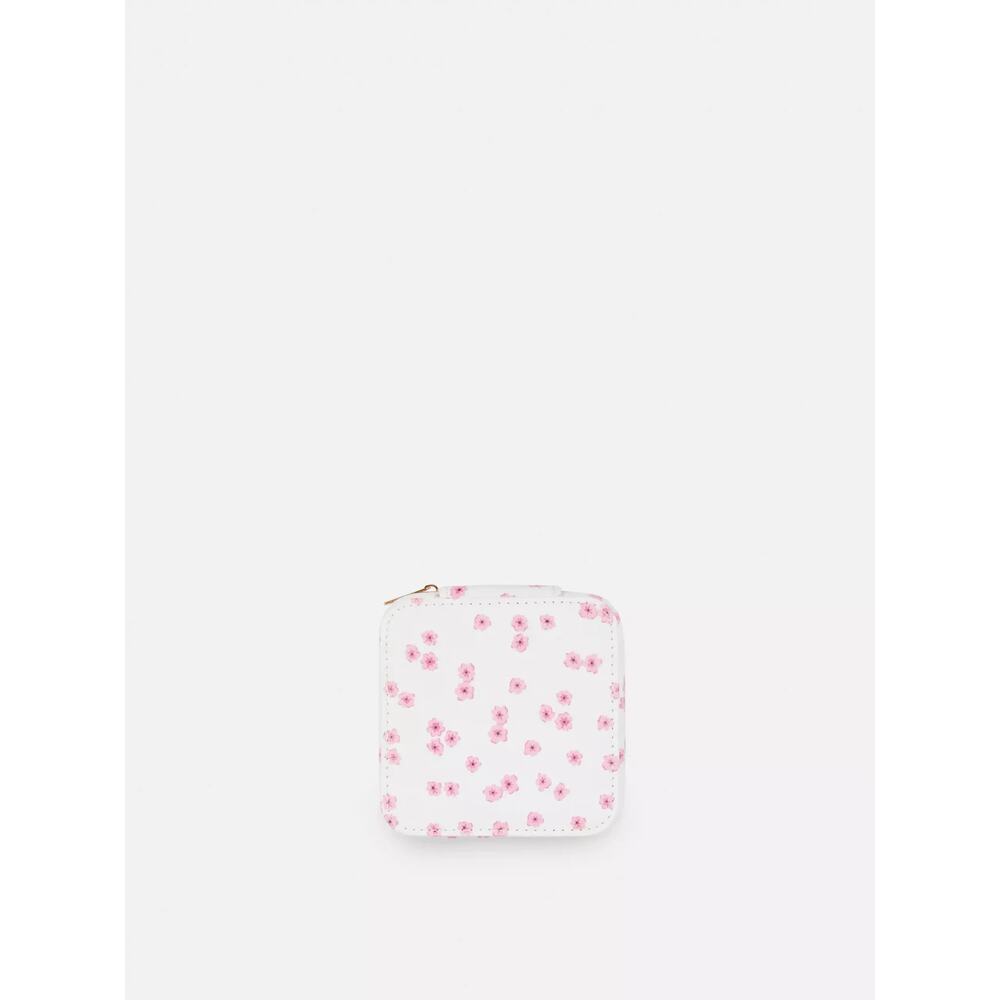 NWT Primark Floral Travel Jewelry Box - Cherry Blossoms